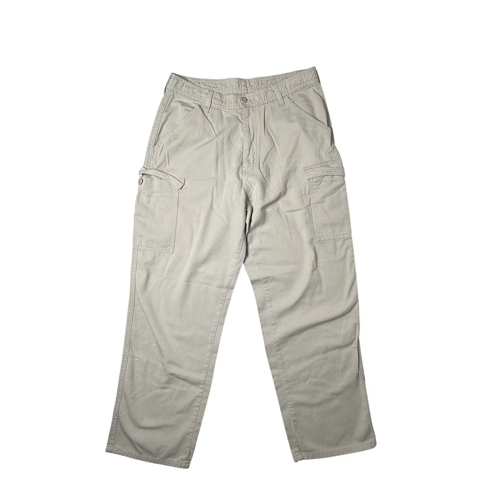 Vintage Polo Jeans Co Ralph Lauren Cargo Pants Mens 34x30 Khaki Beige Cotton